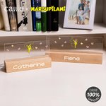 Lindo Marsupilami de Cola Larga Personalizado Rectángulo LED Luz de Noche con Nombre Decoración del Hogar Regalo de Cumpleaños para la Familia | Callie × Marsupilami