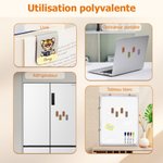 Marque-Page Magnétique en Cuir PU Personnalisé avec Nuage Animal Dessin Animé et Nom Cadeau d’Anniversaire pour Enfants et Amateurs de Lecture