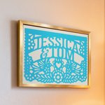 Personalized Mexican Fiesta Amor Papel Picado Banner Set of 10 with Text Party Decoration Wedding Birthday Cinco De Mayo Gift for Party Planners Hosts