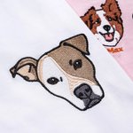 Gepersonaliseerd Geborduurde Cartoonhond Avatar T-shirt Sweatshirt Hoodie met 1–2 Foto’s en Namen Verjaardagscadeau voor Huisdierliefhebbers