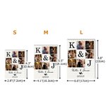 Personalized 6 Photos Collage Building Brick Puzzles with Names and Initials Home Decor Valentine's Day Anniversary Gift for Couples