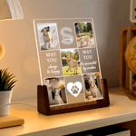 Personalizada 5 fotos de mascotas acrílico LED Luz de noche con nombre Decoración para el hogar Recuerdo En memoria de amor Simpatía Regalo para los amantes de las mascotas Propietarios