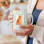 Personalisierte Aquarell Haustier Foto 11 oz 15 oz Keramik Becher mit Namen Geburtstag Haustier Party Geschenk für Tierbesitzer Liebhaber