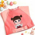 Personalized Cute Cartoon Character Kid Painting Baking Apron with Name and Front Pocket Daily Use Outdoor Activities Gift for Kids