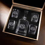 Personalized  Whiskey Decanter with Engraved Name and Initial Father's Day Birthday Gift for Liquor Lovers