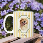 Personalisierte Aquarell Haustier Foto 11 oz 15 oz Keramik Becher mit Namen Geburtstag Haustier Party Geschenk für Tierbesitzer Liebhaber