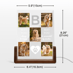 Personalizada 5 fotos de mascotas acrílico LED Luz de noche con nombre Decoración para el hogar Recuerdo En memoria de amor Simpatía Regalo para los amantes de las mascotas Propietarios