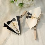 Etiquette de bagage personnalisée en cuir avec date et nom pour le mariage d'un avion 2 pièces Accessoire pour le mariage Favoriser le souvenir Cadeau pour le couple