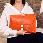 Personalized Birth Flower PU Leather A4 File Folder with Name Waterproof Business Trip Essentials Office Birthday Gift for Office Workers Students