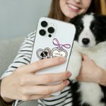 Personalized Multicolor Love Lock Bow Waterproof Stickers with Photo and Text Valentine's Day Wedding Gift for Couple Bestie