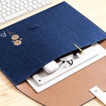 Personalized Birth Flower PU Leather A4 File Folder with Name Waterproof Business Trip Essentials Office Birthday Gift for Office Workers Students