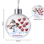 Adorno personalizado en forma de bola de cristal con muñeco de nieve hasta 14 corazones y nombre regalo de Feliz Navidad para familia y amigos
