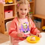 Personalized Cute Cartoon Character Waterproof Long Sleeve Kid Apron with Name Cooking Painting Handcraft Activities Birthday Gift for Kids
