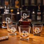 Personalised Engraved Initial Design Whiskey Decanter with Name Birthday Father's Day Gift for Bartender Father