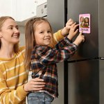 Aimant frigo personnalisé 1-2 Photos Style Cadre Multicolore avec Texte Décoration Maison Anniversaire Noël Cadeau pour Couples Famille Amoureux des Animaux