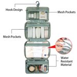 Trousse de toilette suspendue et pliable avec nom et quatre compartiments Cadeau d'anniversaire et de fête des mères pour les femmes