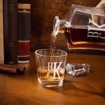 Personalised Engraved Initial Design Whiskey Decanter with Name Birthday Father's Day Gift for Bartender Father