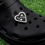 Personalized 3D-Printed Multicolour Heart Shape Shoe Charm with Monogram Shoes Decoration Daily Wear Birthday Gift for Friends Family Couple