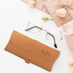 Personoitu monivärinen PU-nahkainen silmälasien säilytyspussi täydellinen syntymäpäivä tai häälahjaksi ystäville tai perheelle