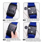 Personlig flerfärgad broderad textbagagerem för 20-28 tum resväska Resor Essentiell affär Födelsedagspresent för reseälskare