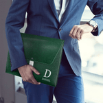 Personlig krans Drake Uggla Vattentät PU lädermapp med initialer och namn Kontorstillbehör Affärsresegåva för medarbetare Kollegor