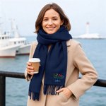 Bufanda personalizada suave y cálida con nombre bordado floral colorido y borlas regalo de aniversario y cumpleaños para mujeres