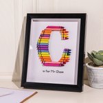 Rainbow Crayon Letter Frame Gift For Teachers