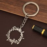 Personlig rund navnelapp nøkkelring Daglig bruk Veske dekorasjon Morsdag Familiejubileum gave til familien