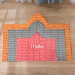 Personalised Soft Hooded Blanket with Names Birthday Christmas Gift for Grandma Mother