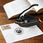 Henkilökohtainen Fantasy Book Dragon Embossing Stamp Kädessä pidettävän Embosser kanssa otsikko ja nimi Syntymäpäivä Book Club lahja Kirjamatot lahja