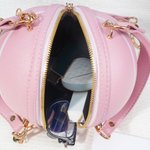 Personalised Basketball Style Spherical Bag with Initial Daily Sport Use Game Day Christmas Gift for Girl Basketball Lover