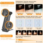 Personalisierte LED Leselampe mit Geburtsblumen und Namen aufladbares Buchlicht zum Klemmen Lesezubehör Geburtstag Geschenk für Buchliebhaber Freunde