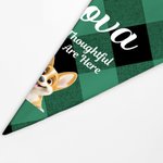 Personalised Multicolour Plaid Cartoon Soft Pet Bandana with Pet Name and Text Pet Wear Christmas Birthday Gift for Pet Owners Lovers