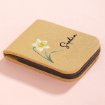 Personlig Födelseblomma Flerfärgad PU läder Magnetiskt bokmärkesklämma med namn Daglig användning Födelsedagspresent för läsentusiaster Bokmalar