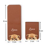 Segnalibro in pelle magnetico personalizzato con nome e animale regalo per amanti di cani e gatti o appassionati di letture