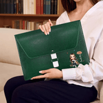 Personalized Cartoon Character Birth Flower PU Leather File Folder Briefcase with Name Business Trip Supplies Birthday Gift for Bookworms Family