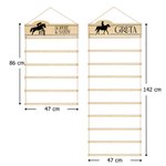 Personalisierte Holz Medaillenhalter mit Namen Disziplinen-Silhouette Turnier Spieltag Wohndeko Team Geburtstag Geschenk für Reiter Pferdeliebhaber