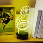 Ilusión de Jugador de Fútbol Personalizada Luz Nocturna LED que Cambia de Diversos Colores con Mando a Distancia y Táctil Decoración de Habitación Regalo de Cumpleaños para los Amantes del Fútbol
