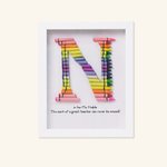 Rainbow Crayon Letter Frame Gift For Teachers