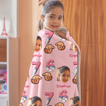 Personalized Six Seven 67 Meme Basketball Soccer Face Photo Soft Throw Blanket with Name Home Decor Birthday Gift for Friend Teenager