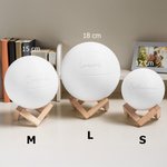 Veilleuse LED en Impression 3D Personnalisée avec Nom et Socle en Bois Inclus Cadeau d'Anniversaire pour les Amoureux du Sport