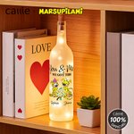 Henkilökohtainen Long Tailed Leopard Marsupilami Rakkaus lainaus LED Pullolamppu nimi Home Decor Ystävänpäivä lahja pariskunnille | Callie × Marsupilami®