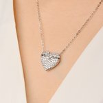 Personalized Heart-Shaped Photo Bright Shine Necklace Dainty Jewellery Birthday Anniversary Valentine's Day Gift for Woman Lover