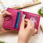 Personalised Easter Bunny Ears Initial PU Leather Wallet with Name Easter Gift for Girls