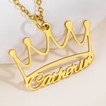 Personalized Crown Name Necklace Dainty Jewelry Birthday Anniversary Valentine's Day Mother's Day Gift for Women