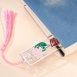 Marcapáginas Personalizado Flor de Nacimiento Multicolor con Nombre y Borla Regalo de Cumpleaños y Navidad para Amantes de los Libros Ratones de Biblioteca