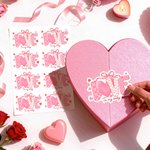 Personalisierte Liebe Bogen Herz rosa Aufkleber mit Text täglichen Gebrauch Valentinstag Geschenk für Freundin Ehefrau