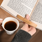 Personalised Handmade Natural Walnut Birth Flower Book Page Folder with Name Novel Reading Accessories Birthday Gift for Book Lovers Bookworms