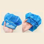 Set grembiule e cappello da chef personalizzato regolabile con tasca e iniziale regalo di Natale per bambini e bambine