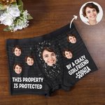Gepersonaliseerde muurscheur gezichtsfoto Grappig herenondergoed boxershort met naam Valentijnsdag Verjaardagscadeau voor koppel partner